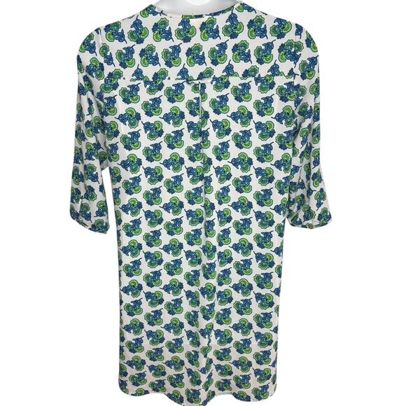 FIG & FLOWER Womens Size Large L Floral 3/4‎ Sleeve Boho Top Blouse - Picture 12 of 16